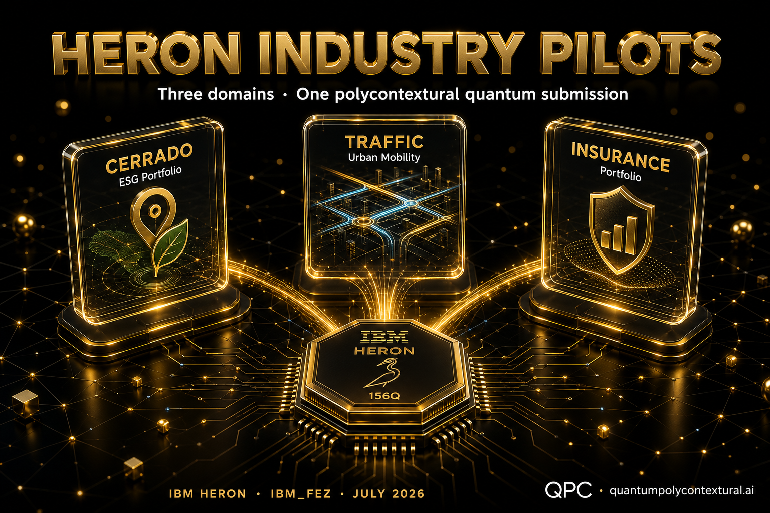 Heron Industry Pilots — Cerrado ESG, Traffic mobility, Insurance portfolio on IBM Heron 156Q