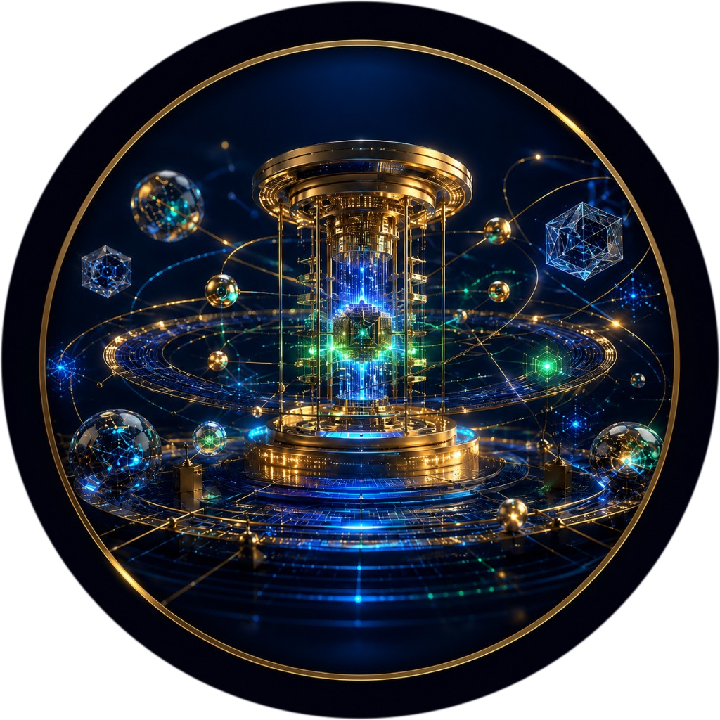 Quantum planetary emblem — QPC Innovation Parade Planetary Command Desk